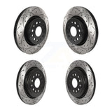 Front Rear Coated Drilled Slotted Disc Brake Rotors Kit For Ram 1500 KD-100467