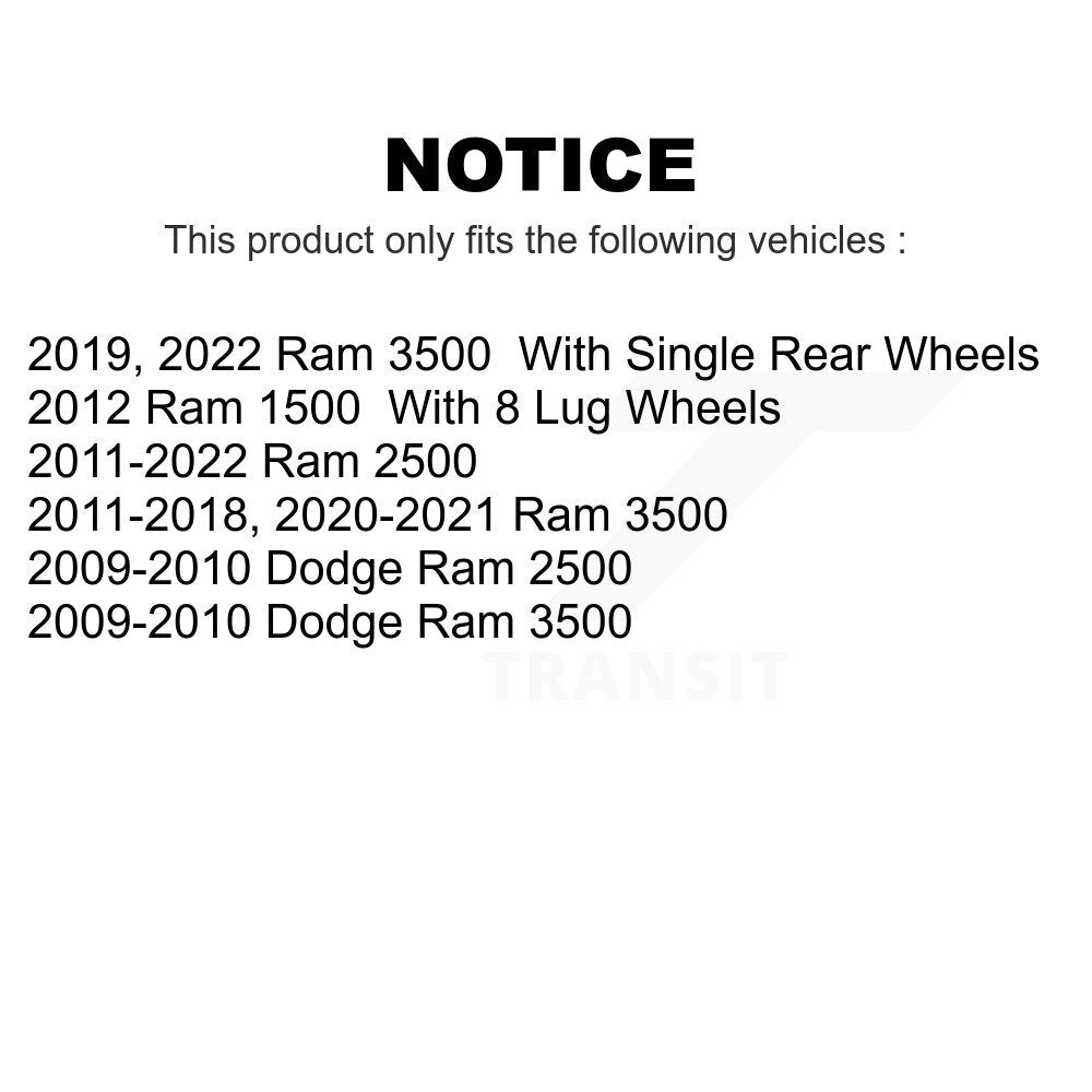Front Rear Coated Drilled Slotted Disc Brake Rotors Kit For Ram 2500 3500 1500 Dodge KD-100254