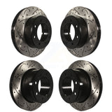 Front Rear Coated Drilled Slotted Disc Brake Rotors Kit For Ram 2500 3500 1500 Dodge KD-100254