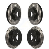 Front Rear Coated Drilled Slotted Disc Brake Rotors Kit For Subaru Impreza KD-100263