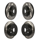 Front Rear Coated Drilled Slotted Disc Brake Rotors Kit For Subaru Impreza KD-100264