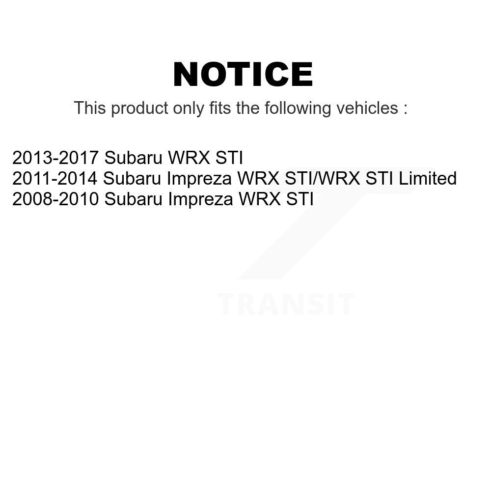 Front Rear Coated Drilled Slotted Disc Brake Rotors Kit For Subaru Impreza WRX STI KD-100273
