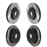 Front Rear Coated Drilled Slotted Disc Brake Rotors Kit For Subaru Outback Legacy KD-100474