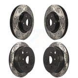 Front Rear Coated Drilled Slotted Disc Brake Rotors Kit For Subaru WRX KD-100277