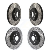Front Rear Coated Drilled Slotted Disc Brake Rotors Kit For Volkswagen CC Passat KD-100374