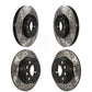 Front Rear Coated Drilled Slotted Disc Brake Rotors Kit For Volkswagen Jetta Beetle Golf SportWagen KD-100285