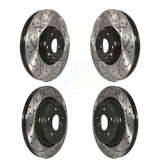 Front Rear Coated Drilled Slotted Disc Brake Rotors Kit For Volvo XC60 KD-100323