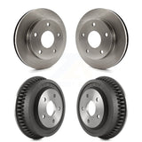 Front Rear Disc Brake Rotors Drums Kit For 1994-1999 Dodge Ram 1500 4WD K8-102071