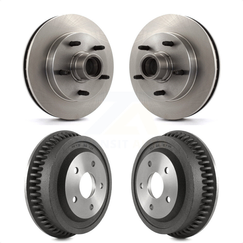 Front Rear Disc Brake Rotors Drums Kit For 1994-1999 Dodge Ram 1500 RWD K8-102200