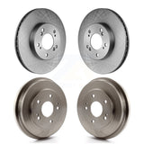 Front Rear Disc Brake Rotors Drums Kit For 1997-2001 Honda CR-V K8-102160