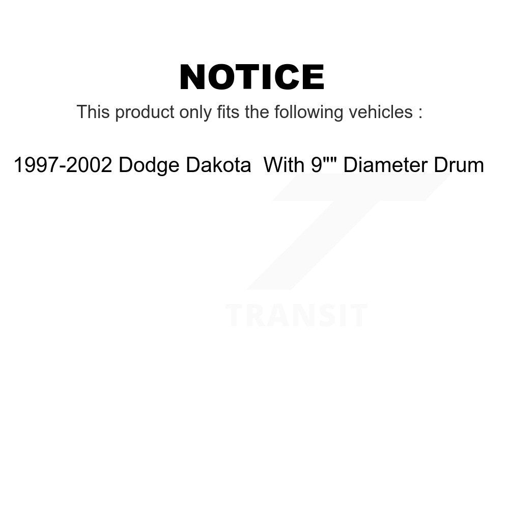 Front Rear Disc Brake Rotors Drums Kit For 1997-2002 Dodge Dakota With 9" Diameter Drum K8-101969