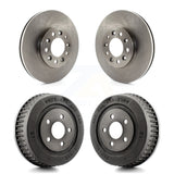 Front Rear Disc Brake Rotors Drums Kit For 1999-2003 Ford Windstar Drum rear brakes K8-102009