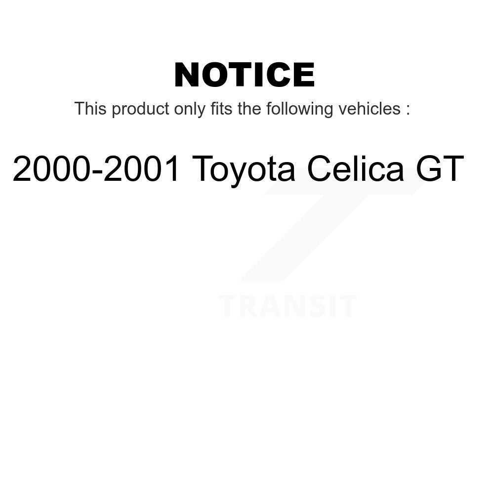 Front Rear Disc Brake Rotors Drums Kit For 2000-2001 Toyota Celica GT K8-102084