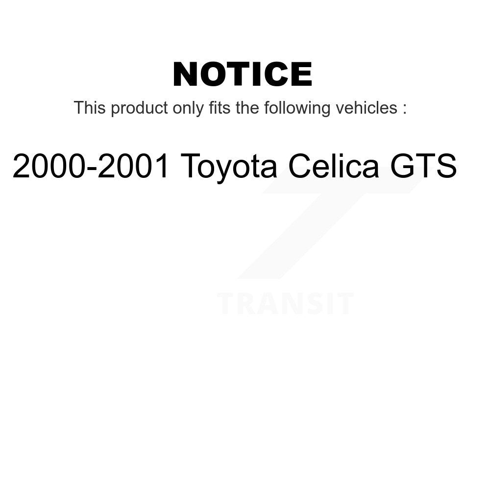 Front Rear Disc Brake Rotors Drums Kit For 2000-2001 Toyota Celica GTS K8-102083