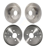 Front Rear Disc Brake Rotors Drums Kit For 2000 Toyota Echo To 08 00 K8-101978