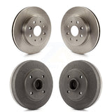 Front Rear Disc Brake Rotors Drums Kit For 2003-2005 Kia Rio 4-Wheel ABS K8-102027