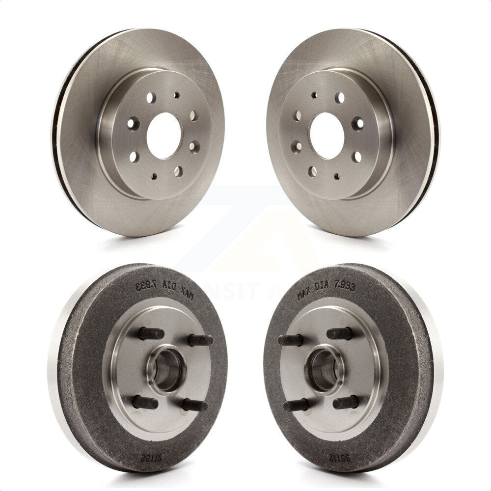 Front Rear Disc Brake Rotors Drums Kit For 2003-2005 Kia Rio Non-ABS K8-102026