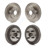 Front Rear Disc Brake Rotors Drums Kit For 2003-2005 Kia Rio Non-ABS K8-102026
