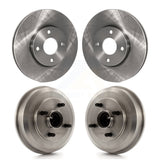 Front Rear Disc Brake Rotors Drums Kit For 2005-2007 Ford Focus Wheel Bearing Includes K8-102145