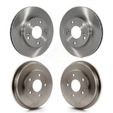 Front Rear Disc Brake Rotors Drums Kit For 2006-2008 Honda Civic Hybrid K8-102096