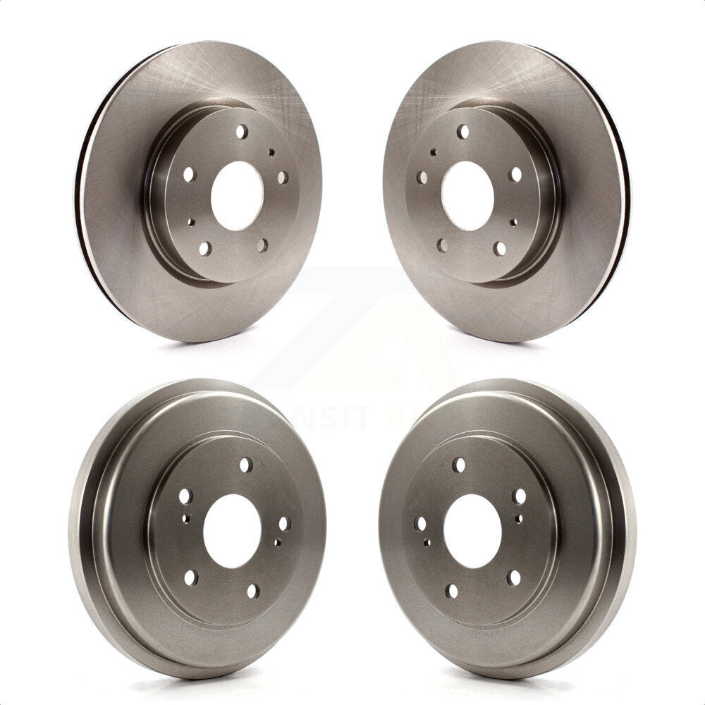 Front Rear Disc Brake Rotors Drums Kit For 2007-2012 Suzuki SX4 Drum rear brakes K8-102041