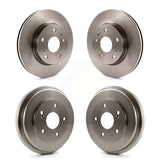 Front Rear Disc Brake Rotors Drums Kit For 2007-2012 Suzuki SX4 Drum rear brakes K8-102041