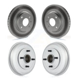Front Rear Disc Brake Rotors Drums Kit For 2008 Ford Focus Wheel Bearing Includes KG-101432