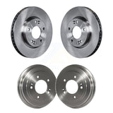 Front Rear Disc Brake Rotors Drums Kit For 2010-2011 Kia Soul 2.0L K8-102165