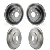 Front Rear Disc Brake Rotors Drums Kit For 2011-2012 Volkswagen Jetta With 280mm Diameter Rotor KG-101460