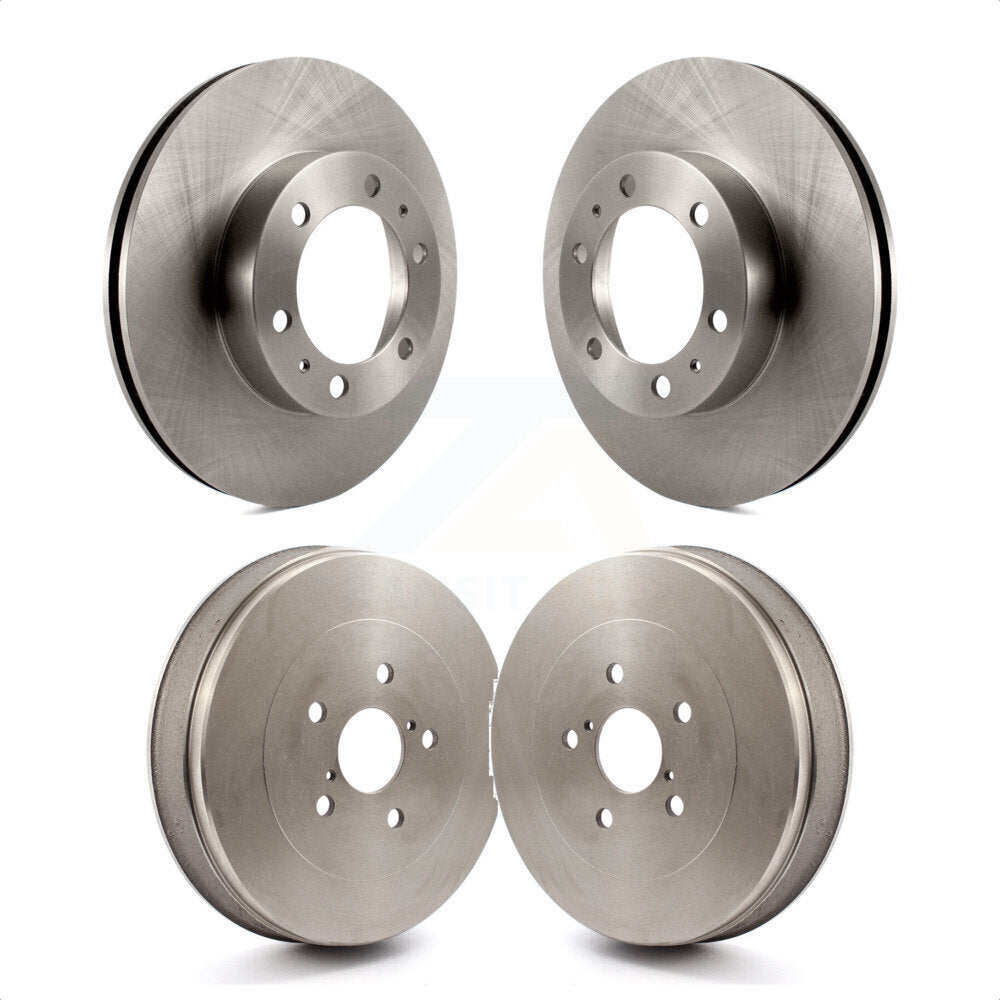 Front Rear Disc Brake Rotors Drums Kit For 2015 Toyota Tacoma RWD With 6 Lug Wheels K8-102109