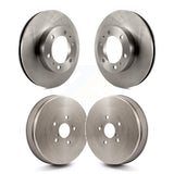 Front Rear Disc Brake Rotors Drums Kit For 2015 Toyota Tacoma RWD With 6 Lug Wheels K8-102109