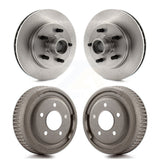 Front Rear Disc Brake Rotors Drums Kit For C1500 Chevrolet GMC K8-102219