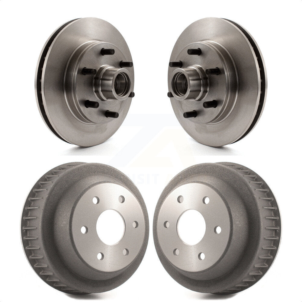 Front Rear Disc Brake Rotors Drums Kit For Chevrolet C2500 Express 2500 GMC K8-102214