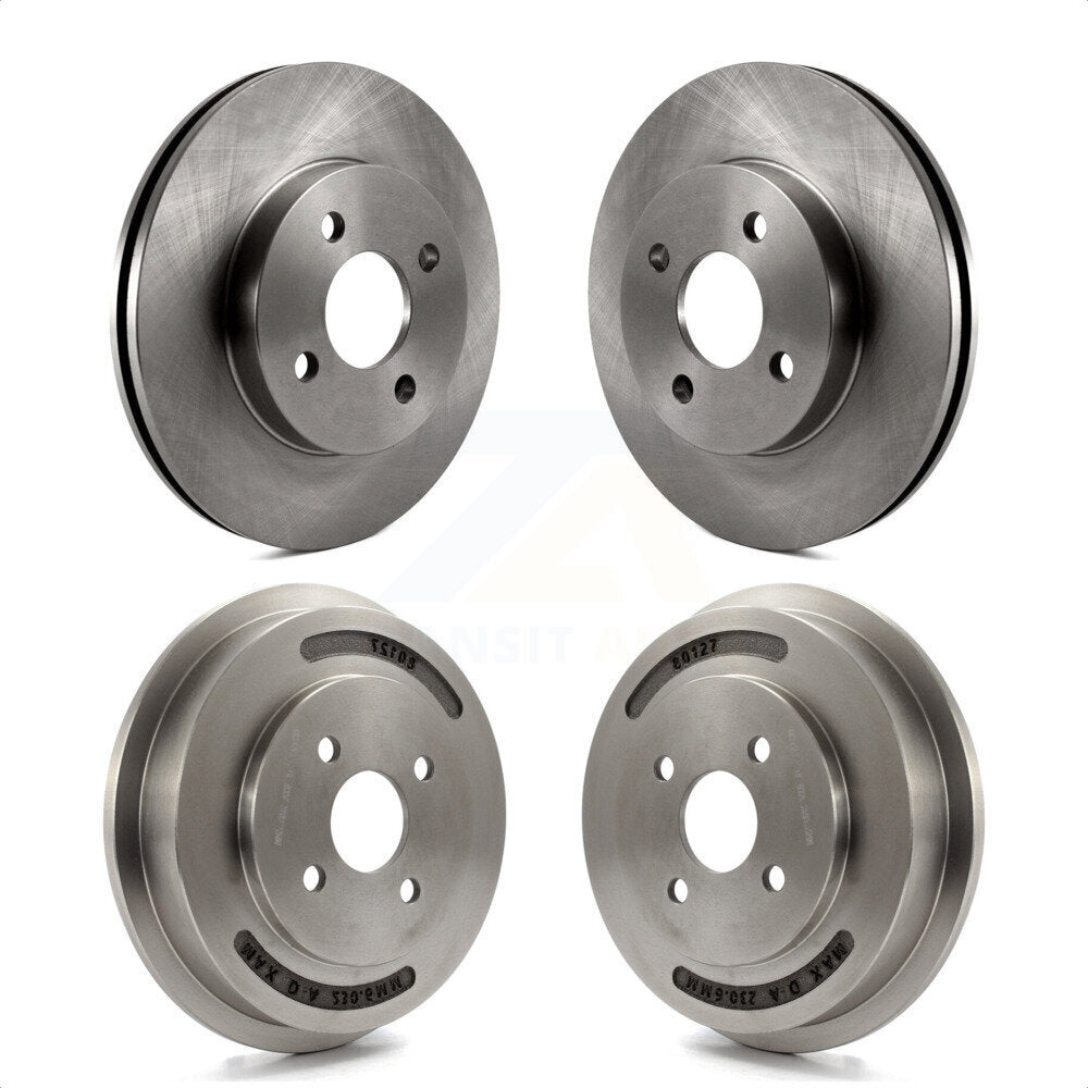 Front Rear Disc Brake Rotors Drums Kit For Chevrolet Cobalt Pontiac G5 With 4 Lug Wheels K8-101994