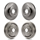 Front Rear Disc Brake Rotors Drums Kit For Chevrolet Cobalt Pontiac G5 With 4 Lug Wheels K8-101994