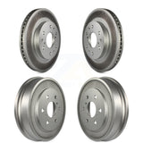 Front Rear Disc Brake Rotors Drums Kit For Chevrolet Silverado 1500 GMC Sierra Classic KG-101446