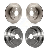 Front Rear Disc Brake Rotors Drums Kit For Dakota Dodge Mitsubishi Raider Ram K8-102180