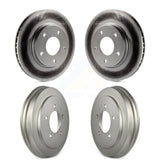 Front Rear Disc Brake Rotors Drums Kit For Dodge Caliber KG-101468