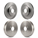 Front Rear Disc Brake Rotors Drums Kit For Ford Escape Mercury Mariner Mazda Tribute K8-102004