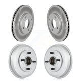 Front Rear Disc Brake Rotors Drums Kit For Ford Focus Wheel Bearing Includes KG-101434