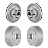 Front Rear Disc Brake Rotors Drums Kit For Ford Ranger With 10" Diameter Drum KG-101469