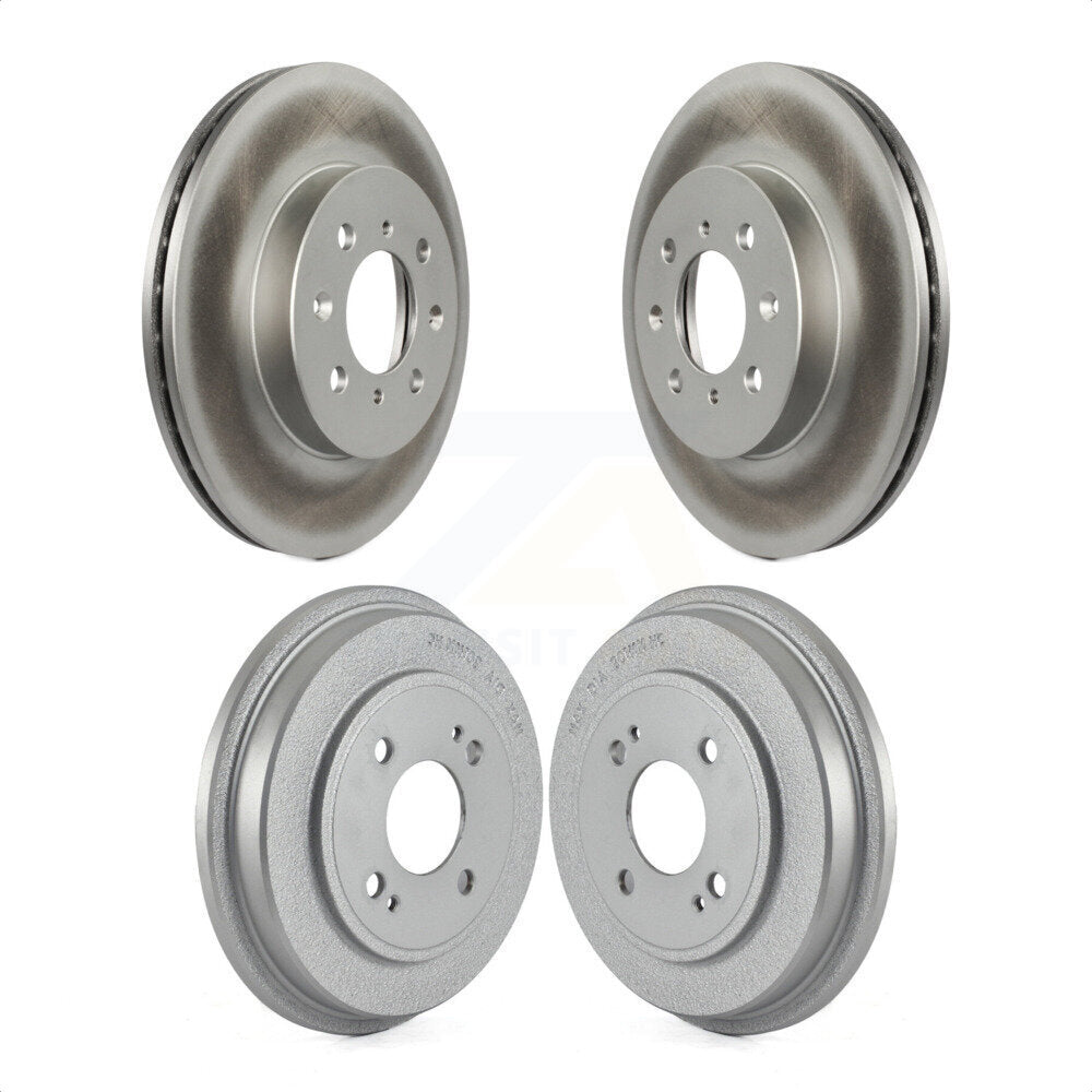 Front Rear Disc Brake Rotors Drums Kit For Honda Civic Fit Insight KG-101462