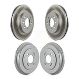 Front Rear Disc Brake Rotors Drums Kit For Honda Civic Fit Insight KG-101462
