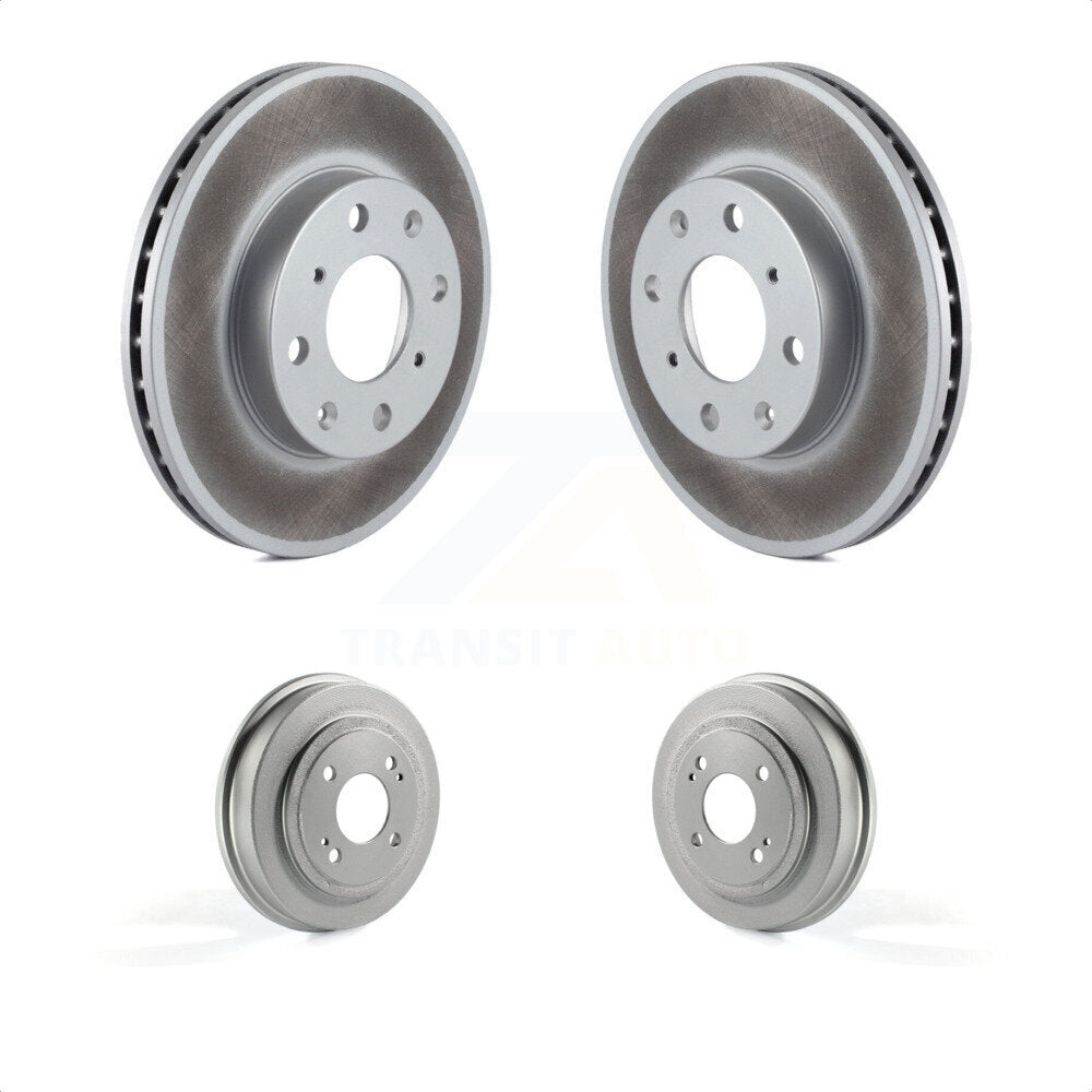 Front Rear Disc Brake Rotors Drums Kit For Honda Civic KG-101425