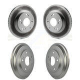 Front Rear Disc Brake Rotors Drums Kit For Honda Civic KG-101427