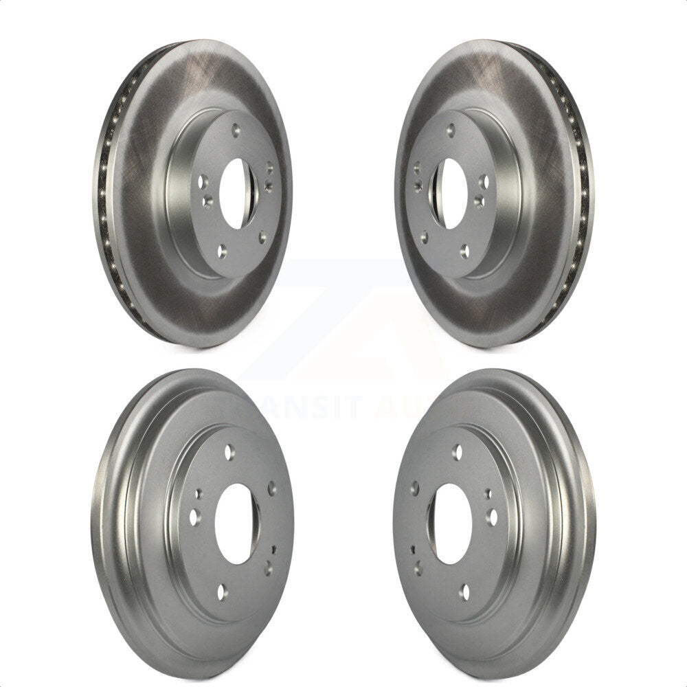 Front Rear Disc Brake Rotors Drums Kit For Honda Civic KG-101428