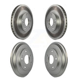Front Rear Disc Brake Rotors Drums Kit For Honda Civic KG-101428