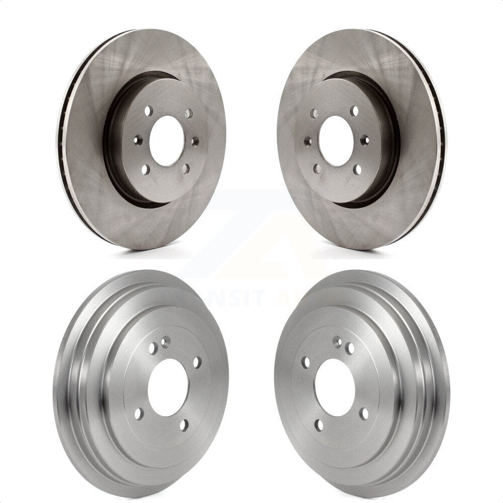 Front Rear Disc Brake Rotors Drums Kit For Hyundai Accent Kia Rio K8-102221