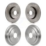 Front Rear Disc Brake Rotors Drums Kit For Hyundai Accent Kia Rio K8-102221