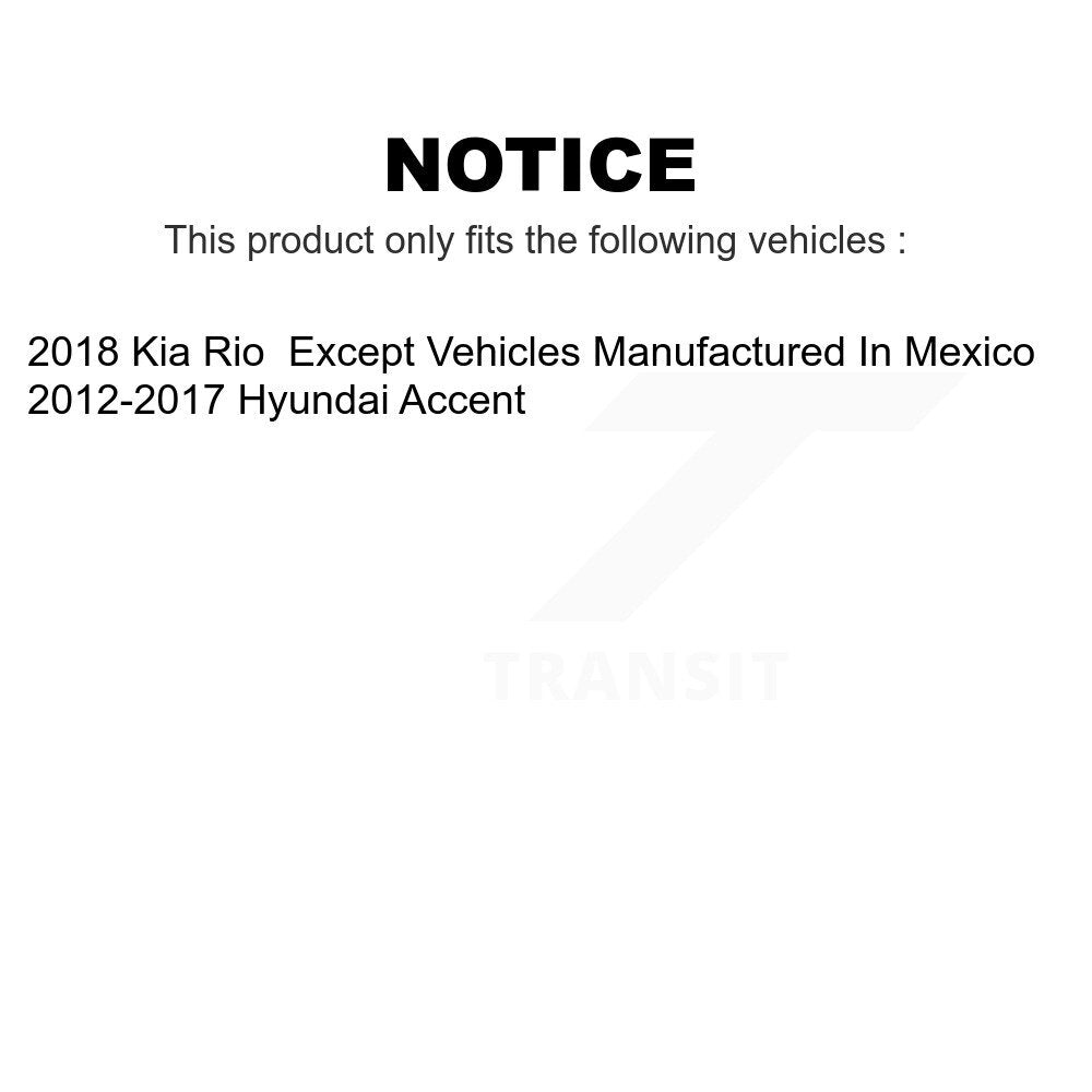 Front Rear Disc Brake Rotors Drums Kit For Hyundai Accent Kia Rio K8-102222